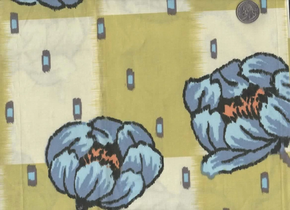 Lotus de Amy Butler para Rowan Fabrics "Lotus Stripe" - Raro 1 yarda - Fuera de existencia y difícil de encontrar Foto 2 de 4