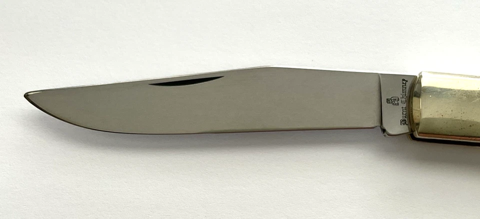 Burnt Chimney Stainless Trapper Knife Bone Handle German - Image 2 of 4