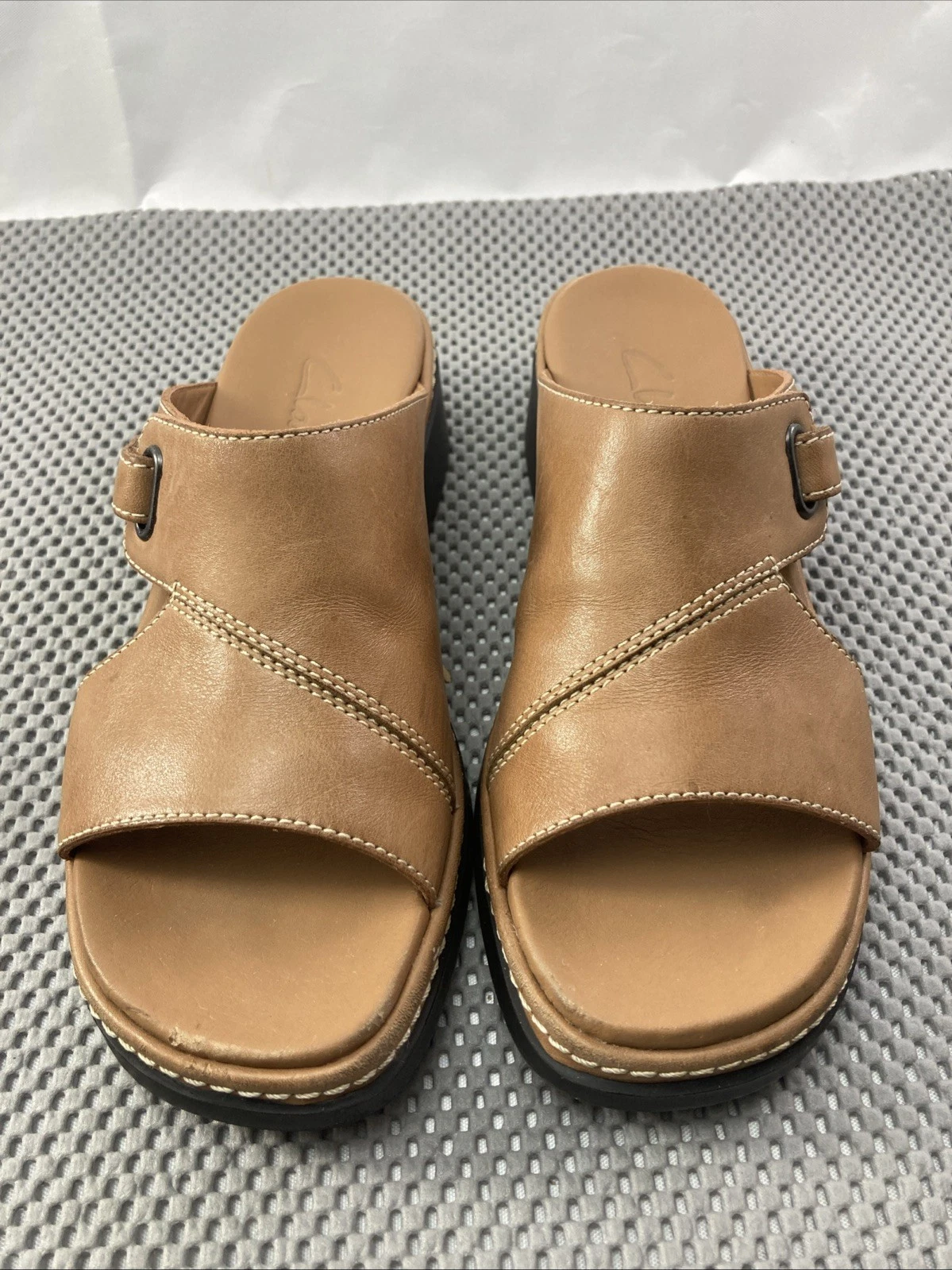 Sandali Clarks donna taglia 5M sandalo pelle marrone acero perla