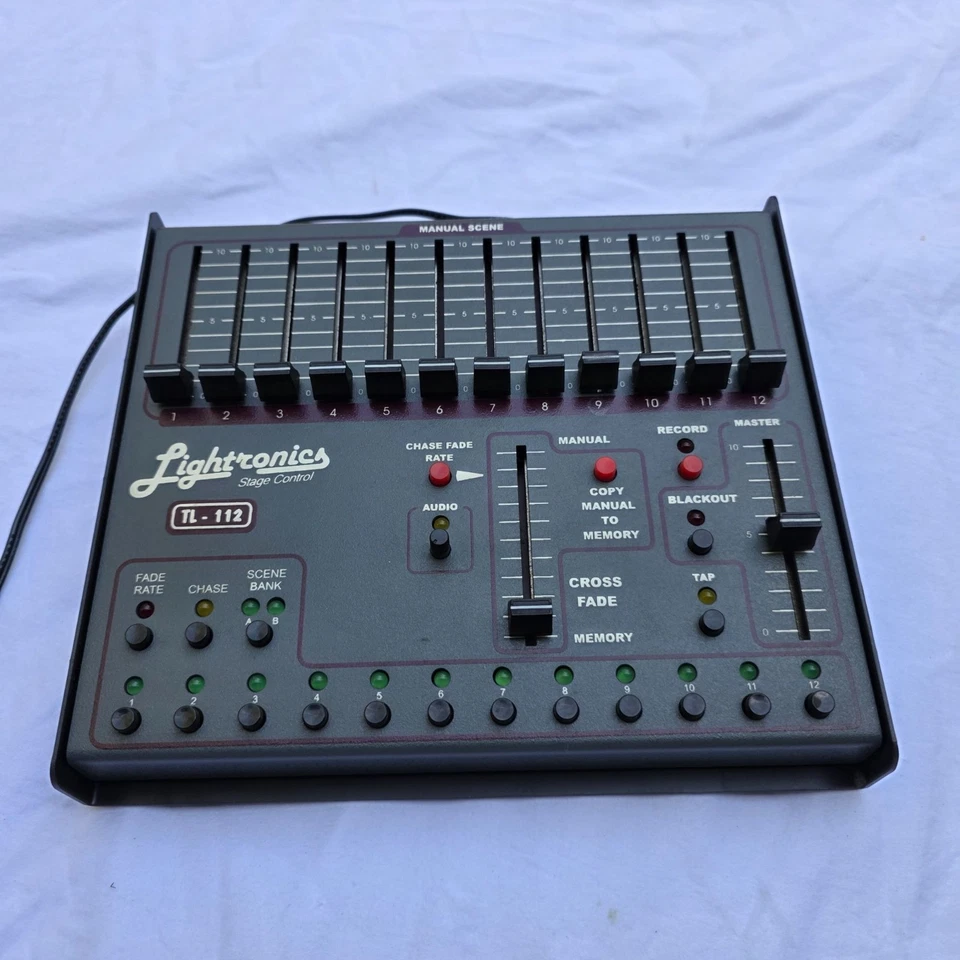 Lightronics TL-112 Stage Control Light Console 12-Channel 3-Pin Manual Scene Con - Image 2 of 4