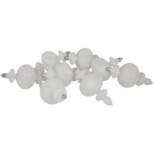 Northlight 8ct White Shatterproof Finial Christmas Ornaments, 6"