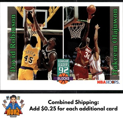 1992-93 Hoops #323 David Robinson / Hakeem Olajuwon