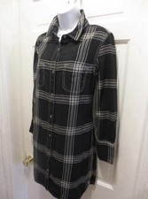 NWT Hatley Women’s BLACK BIRCH PLAID Anna Shirt Dress Cotton Medium M 8 10 New