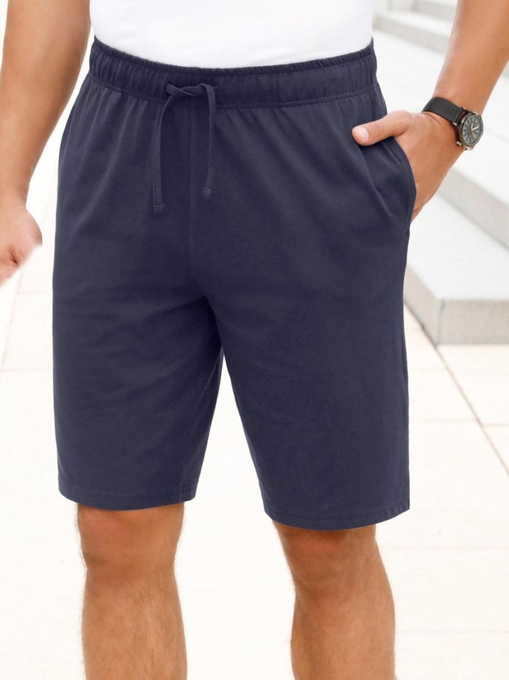 Herren Bermudas 2erPack Freizeit Sommer Jersey marine grau Gr. 52/54