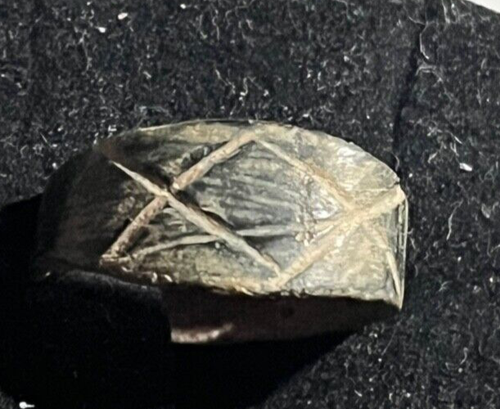 Cincin 19,Rare Roman ring, Geometric ornament, Bronze