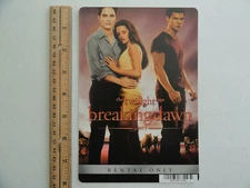 THE TWILIGHT SAGA BREAKING DAWN 1 - BLOCKBUSTER VIDEO BACKER CARD 5"X8" NO MOVIE
