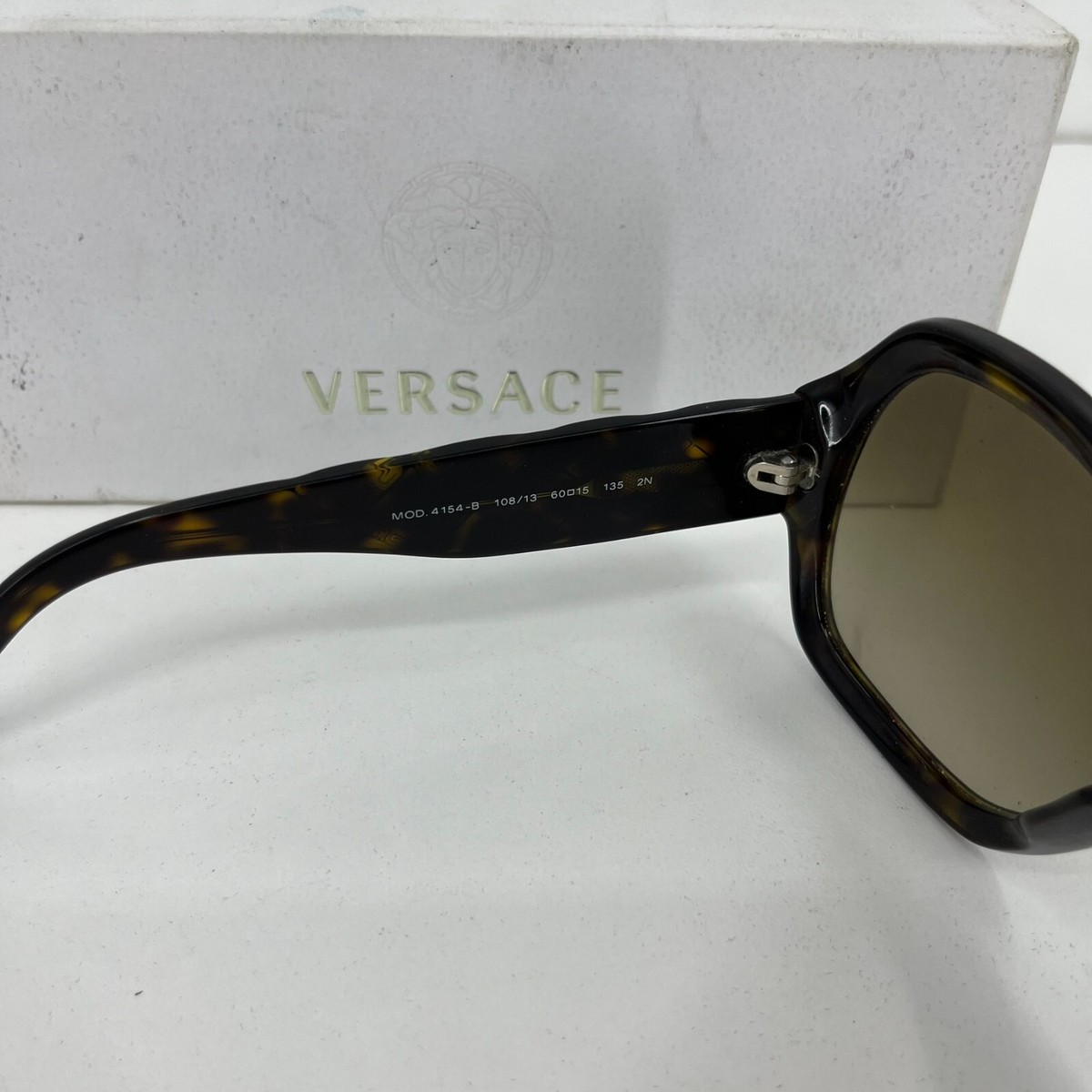Versace Eyeglasses Sunglasses Brown Tortoise Italy 4154-B 