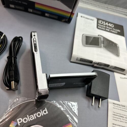 Polaroid ID1440 Polaroid 14 MP 4x Zoom Digital Black Camcorder NEW Open Box - Picture 8 of 9