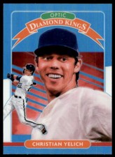 2020 Donruss Optic Carolina Blue and White Christian Yelich Milwaukee Brewers #5