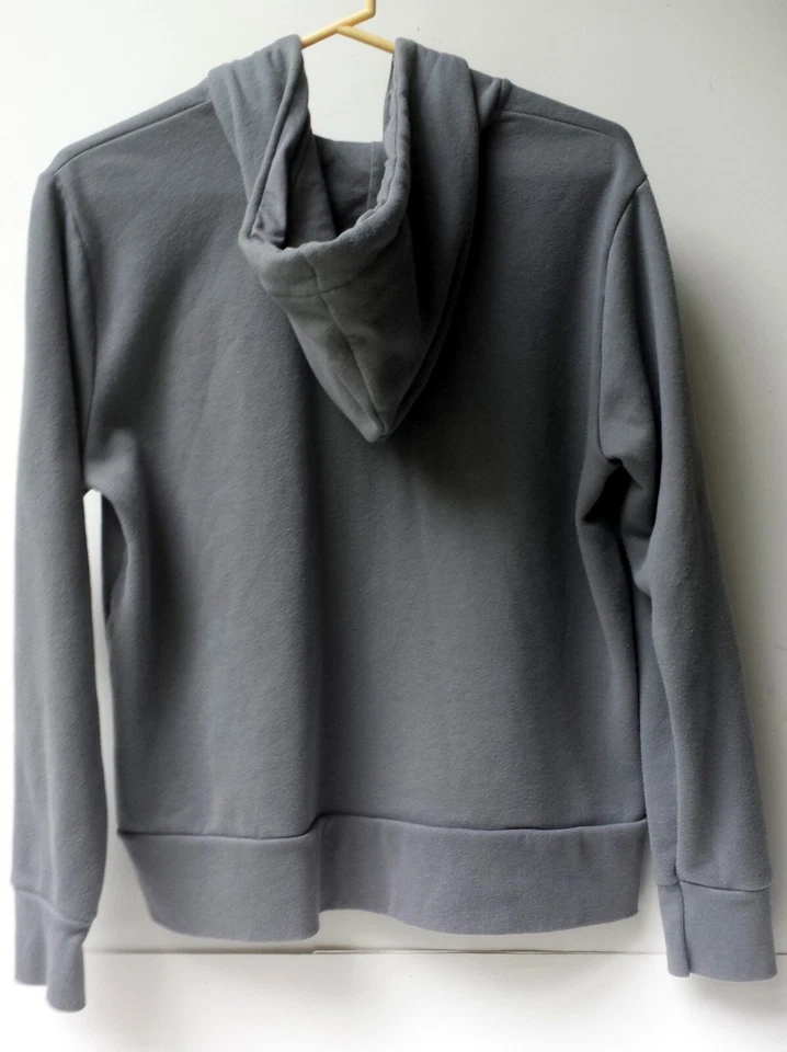 Sudadera con Capucha Glory Desteñida Cremallera Completa Bolsillos Corbatas Tejido Ropa Activa Gris Para Mujer L (12/14) Foto 3 de 4