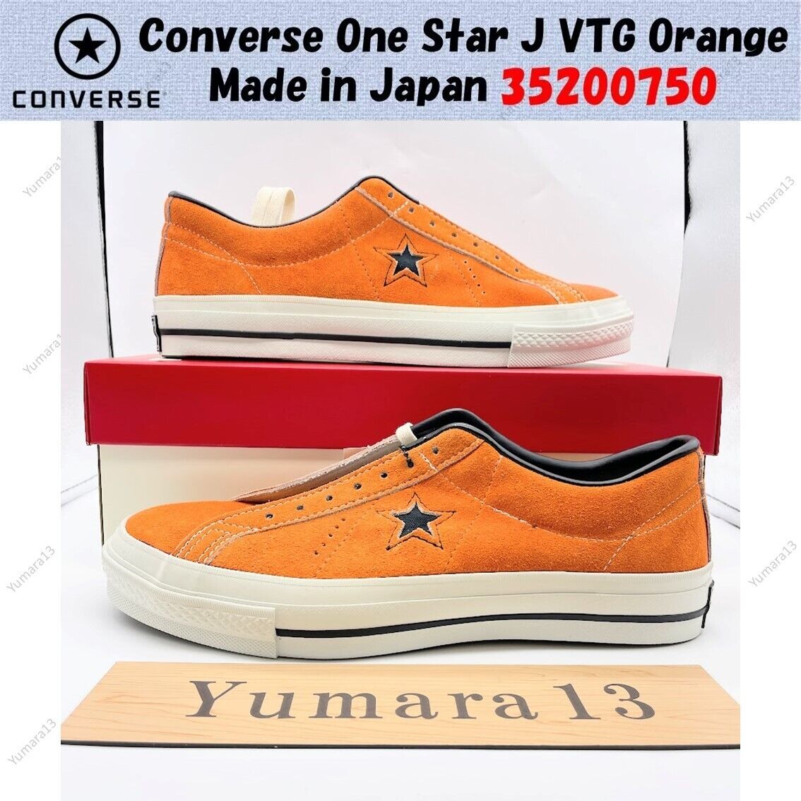 Converse One Star J VTG Orange Made in Japan 35200750 Men's Converse One Star J VTG Orange Made in Japan 35200750 Men's