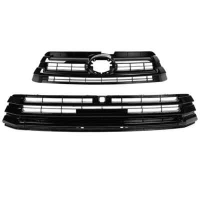 NEW for 2017-2019 TOYOTA HIGHLANDER Front Bumper BLACK Grille Assembly PAIR