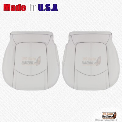 Front DRIVER & PASSENGER Bottoms Leather Cover Gray Fits 2008 - 2012 GMC Acadia