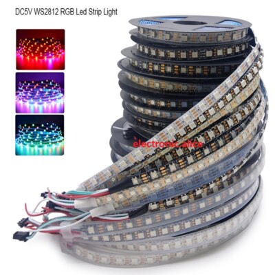 WS2812B DC 5V 5050 RGB LED Strip 5M 16.4Ft 150 / 300 Leds Individual Addressable