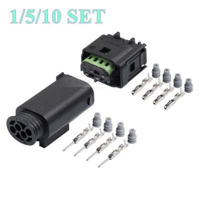 4 Pin TE MQS Automotive Male Female Connector Plug Socket Kit for VW AUDI BMW