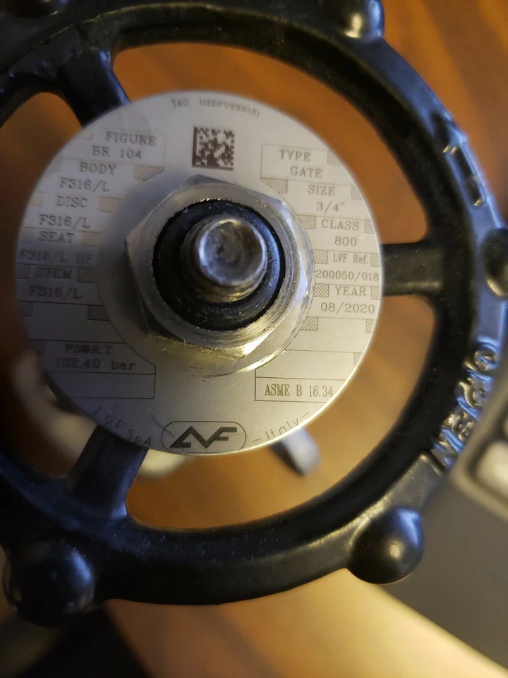 NEW AVF 3/4" #800 GATE VALVE BODY F316-L, BVSC, BVRX - Image 3 of 4