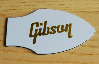 TRUSS ROD COVER GIBSON Flying V WHITE / GOLD LETTER