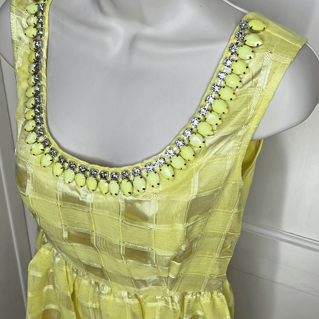 Lucy Paris Yellow Gemstone Mini Dress NWT Size Small Lucy Paris Yellow Gemstone Mini Dress NWT Size Small