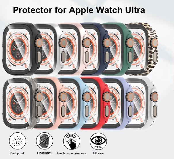 PC Case For Apple Watch 29Series Ultra4049mm Glass Screen Protector