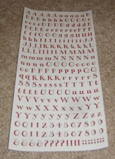 Me & My Big Ideas MAMBI Sticker ~ Mini Alphabet Red....Upper, Lower & Numbers