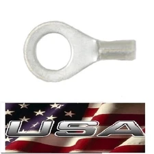 (100) Non-Insulated 16-14 Gauge #10 Ring Terminal Uninsulated Wire Connector USA