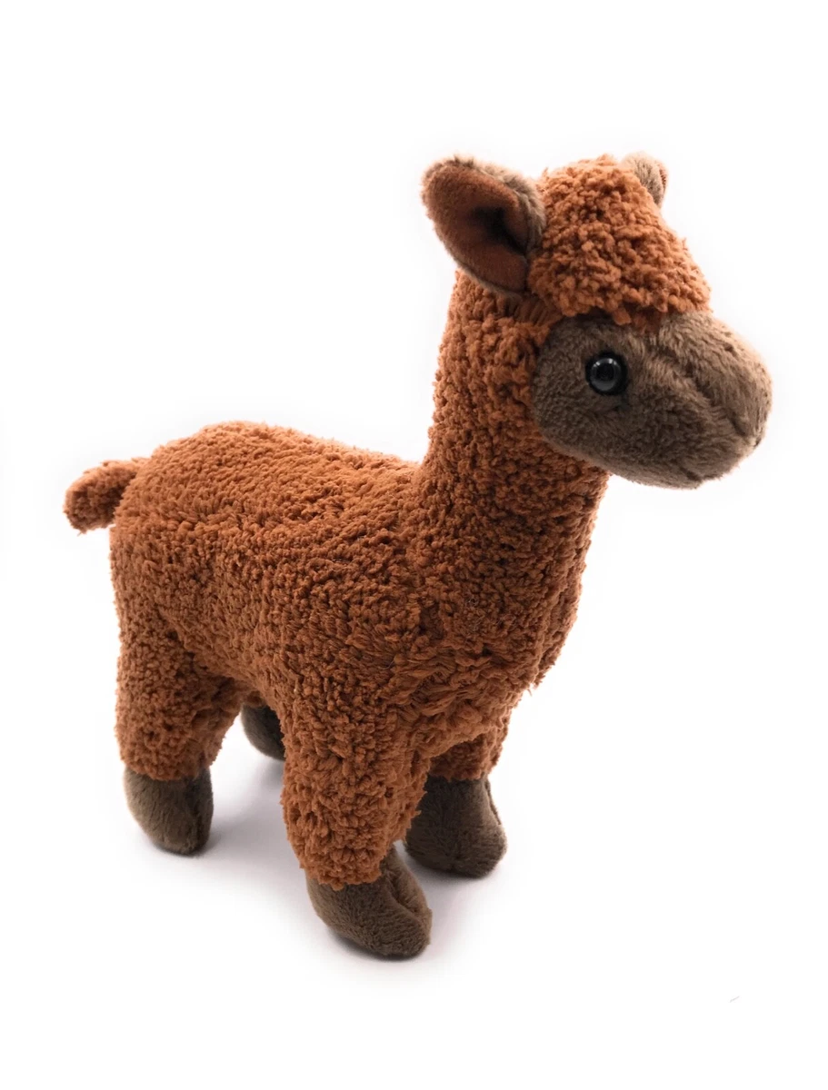 Plush Stuffed Animal Fabric Animal Alpaca Braun Standing Pako 7 78in | eBay