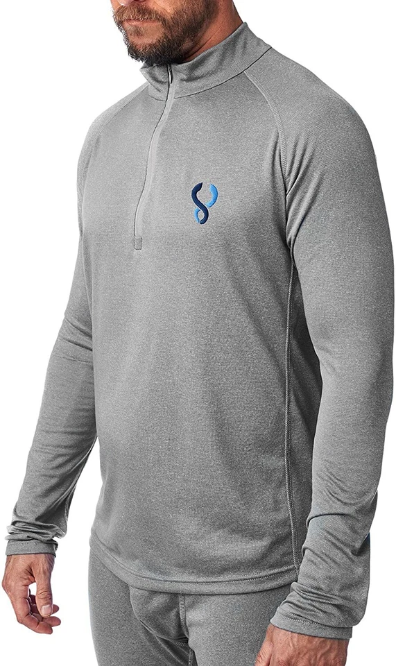 NWT Sixsite Mens Cimarron Base Layer Shirt SMALL Polartec Merino Wool USA Zip - Image 2 of 4
