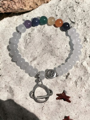 Natürlicher Mondstein oval sieben Chakra Heilung OM8101.2 Edelstein Kristall Heilung...