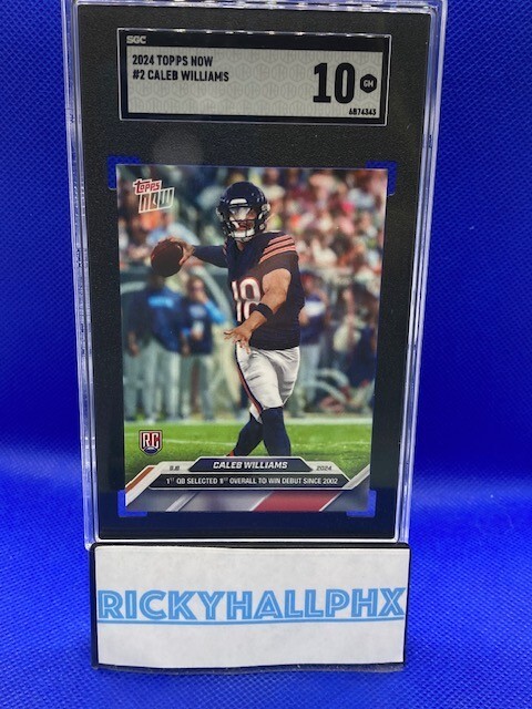 2024 Topps Now 1st Overall Debut Win #2 Caleb Williams RC SGC 10