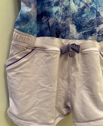 IVIVVA by Lululemon Tye Die Purple Blue Girls Athletic Romper Girls SIZE 14 - Picture 3 of 15