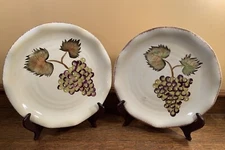 Lot Of 2 Retired Tabletops Gallery 10.5” VILLA GRANDE GRAPES Dinner Plates 🍇