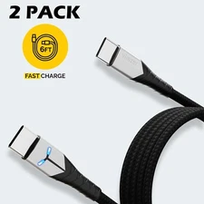 2 PACK USB C to USB C Cable Fast Charger Cord for Samsung Galaxy S25 S24 S23 A54