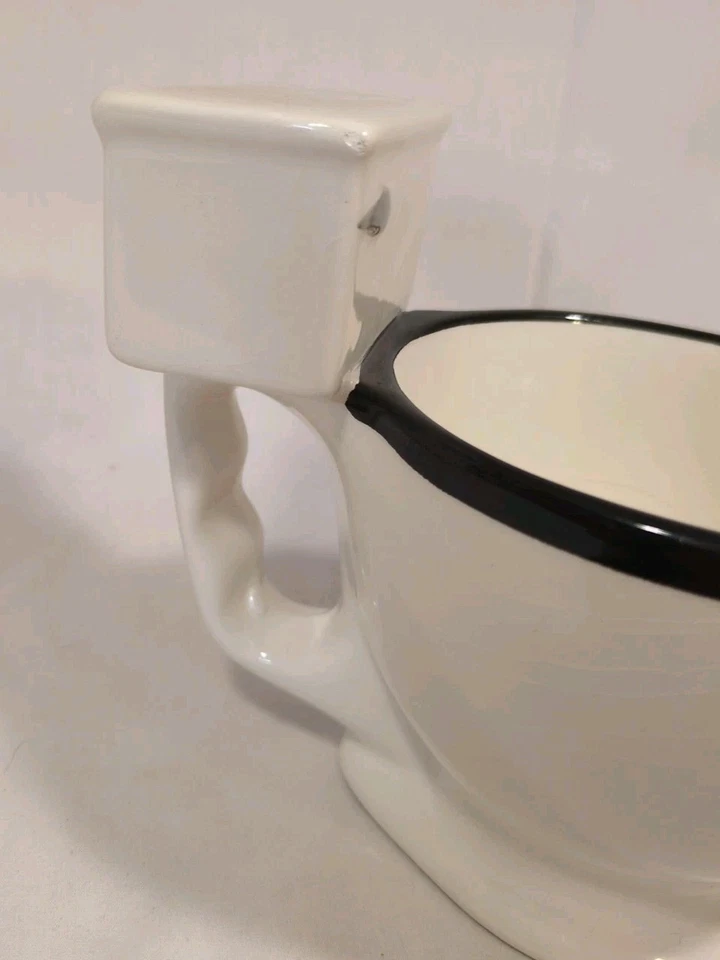 Big Mouth Ceramic Toilet Bowl Coffee / Tea Mug Gag Gift Toilet Shaped Mug - Image 2 of 4