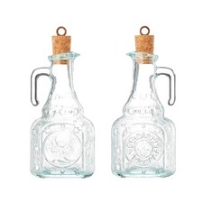 Set Of 2 Country Home Helios Oil Bottle 8-ounce With All Natural Cork Lid