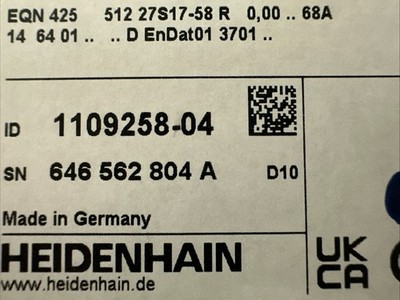 HEIDENHAIN EQN 425 512 line rotary encoder ID 586657-04 ID 1109258-04 new in box