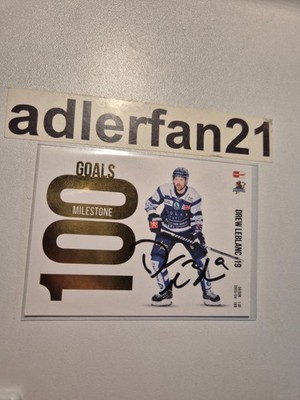 DEL 24-25 2024-2025 SIGNIERT MILESTONE 100 Goals Drew LeBlanc Iserlohn Roosters