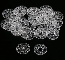 13Mm (0.51 Inch) Transparent Sewing Plastic Snap Buttons for Sewing Garment Clea