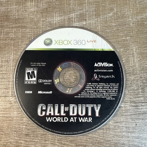 Call of Duty: World at War (Microsoft Xbox 360, 2008)  DISC ONLY