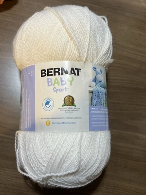 Bernat BABY SPOT Yarn WHITE SPARKLE Acrylic Rayon 10.5oz 1178yds - Image 1 of 4