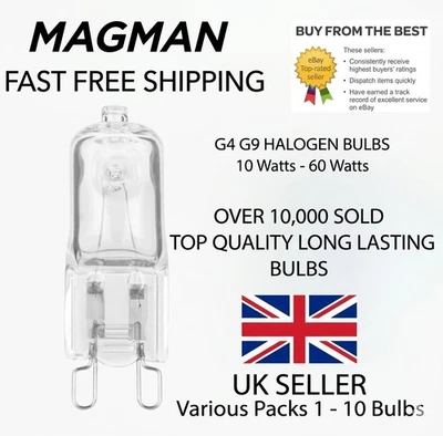 G4 G9 Halogen Bulbs Capsule 10W 18W 20W 25W 28W 33W 40W 60W Lamp Light 220v 12v - Image 1 of 4