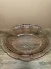 Vintage Pink Jeanette Glass Cherry Blossom Depression Glass Oval Serving Bowl