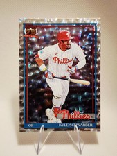2026 Topps SILVER CRACKLE FOIL Kyle Schwarber #T91-5 - Philadelphia Phillies