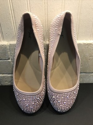 GIRLS SIZE 3 SLIP IN FLATS PINK Excellent Condition Easter Wedding Formal Shoes
