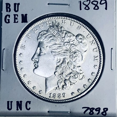 1889 BU GEM MORGAN SILVER DOLLAR UNC MS+++ U.S. MINT RARE COIN 7898