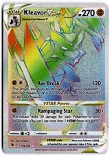 Kleavor VSTAR 196/189 Rainbow Rare Astral Radiance Pokemon Holo NM on eBay