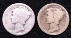 1917 And 1917 S Mercury Dimes 90% Silver