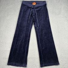 Vintage Juicy Couture Velour Track Pants Woman s Small Blue Glam Comfort Y2K