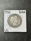 1902 P Barber Silver Quarter Very Good Condition U.S. 25c Type Coin (Raw18768)