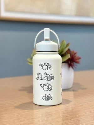 Snom Water Bottle Engraved Coffee Tumbler Straw Waterbottle, Snom with - Image 1 of 4