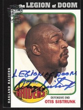 2004 Topps Fan Favorites Legion of Doom INSCRIBED Otis Sistrunk Auto BB2